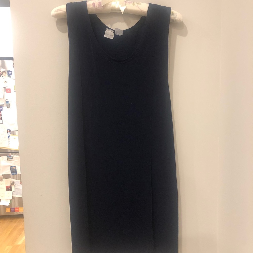 Chengaldan Navy Blue Sleeveless Dress M (8)